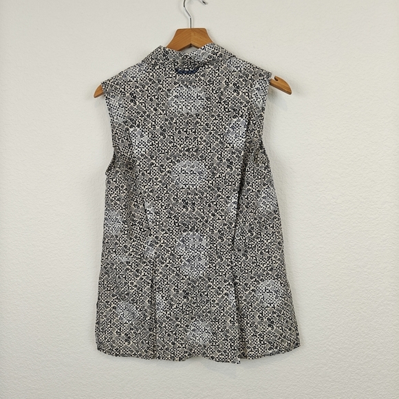 Marc By Marc Jacobs NWT Ink Multi Color Sleeveless Button Up Silk Blend Top S - Picture 9 of 12